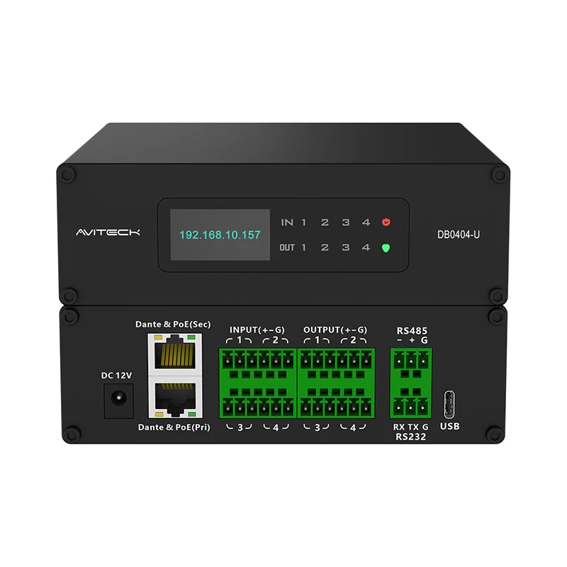4-канальный Dante DSP с USB
